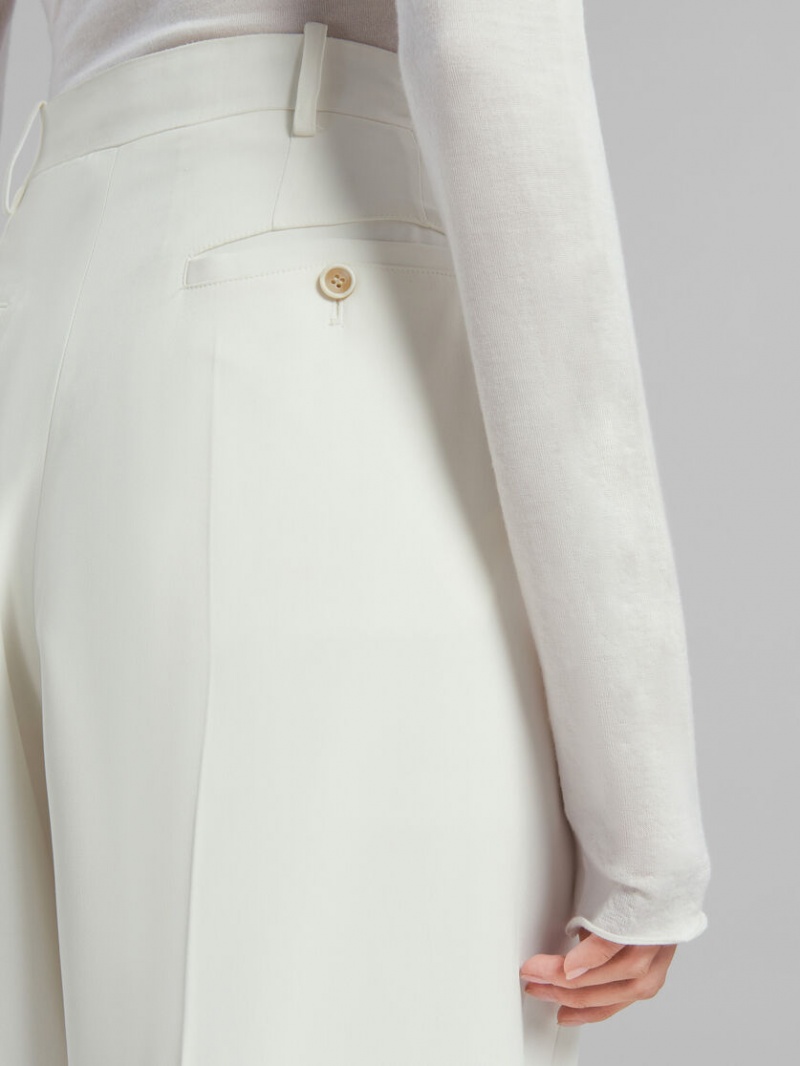 Marni Cady Tailored Trousers Blancos | QMXUV75208