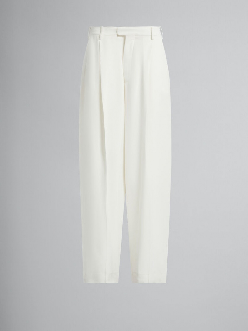 Marni Cady Tailored Trousers Blancos | QMXUV75208