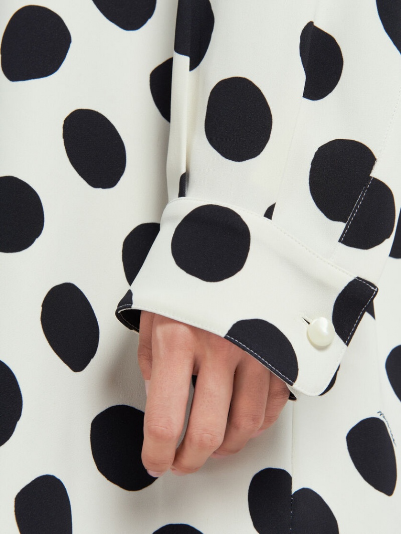 Marni Cady With Maxi Polka Dots Blancos | MXJZR59111