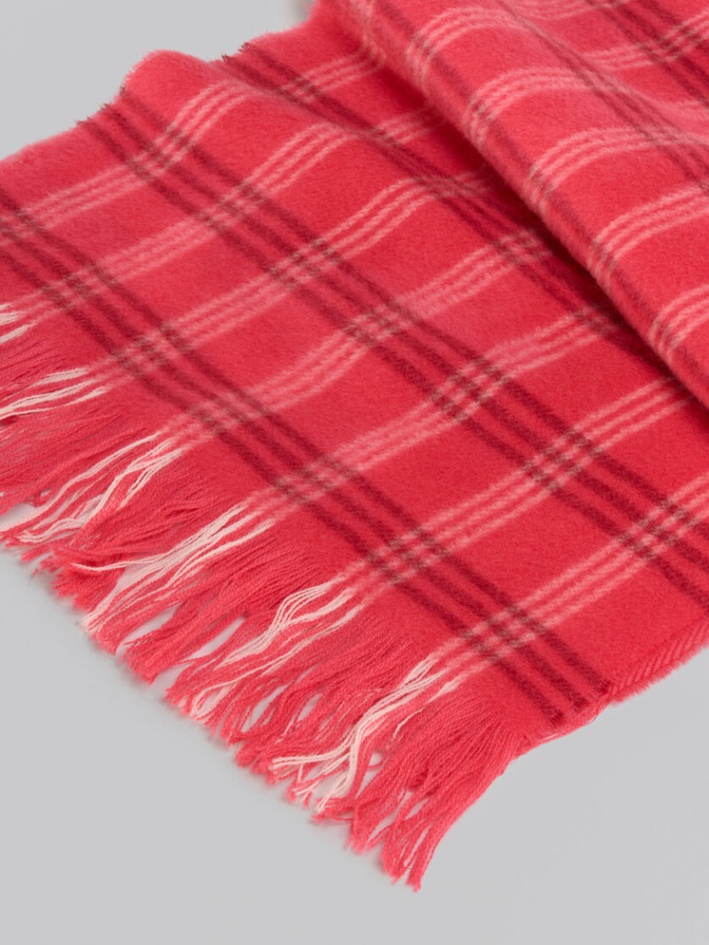 Marni Check Lana Scarf Rosas Rosas | MMXFT52255