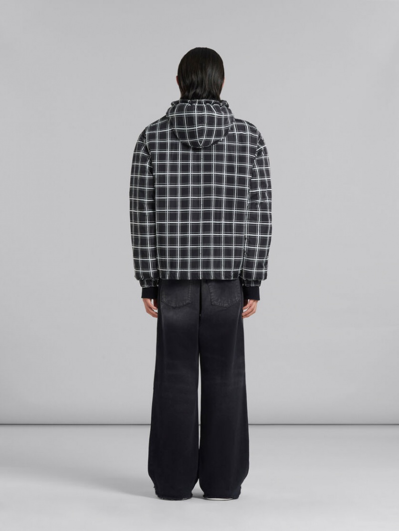 Marni Checked Nylon Jacket Negros | MXQCS14473