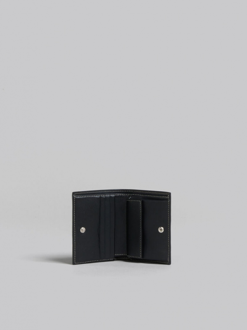 Marni Cuero Bifold Card Case Negros | MXIIZ52574