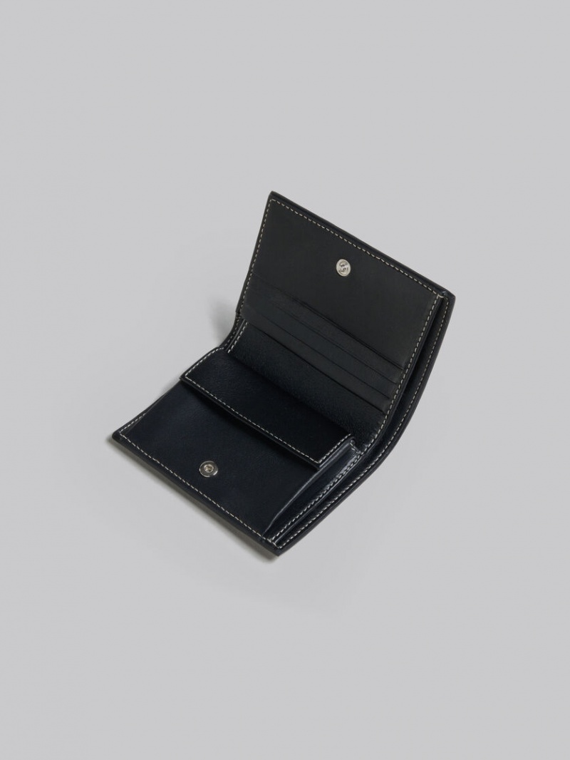 Marni Cuero Bifold Card Case Negros | MXIIZ52574