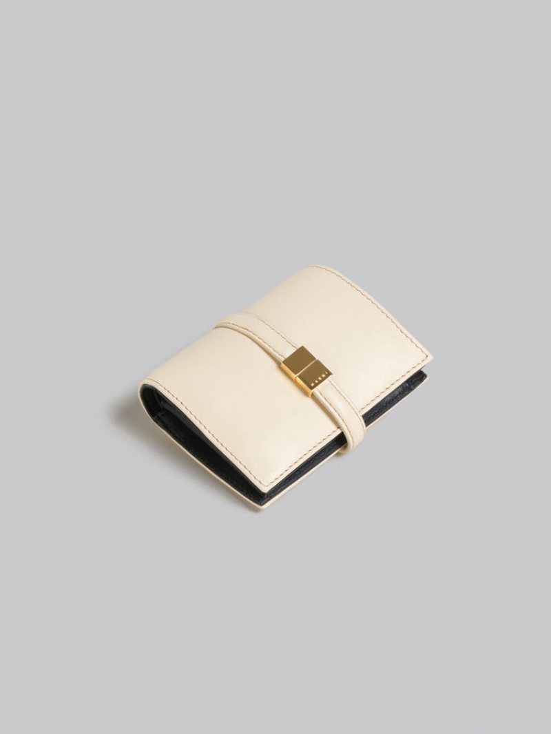 Marni Cuero Bifold Prisma Wallet Blancos | MMXHR51278