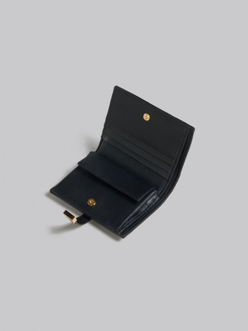 Marni Cuero Bifold Prisma Wallet Negros | BMXSD45704