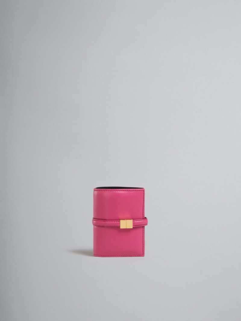 Marni Cuero Bifold Prisma Wallet Rosas | QMXWA25641