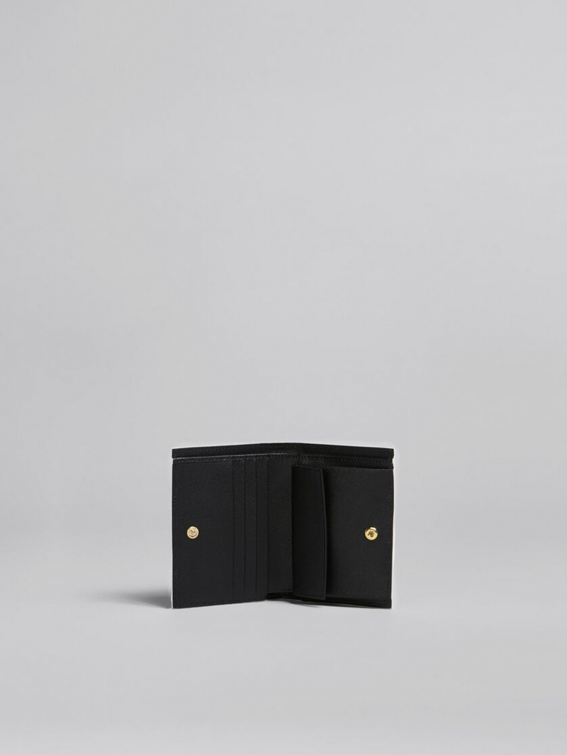 Marni Cuero Bi-fold Wallet Negros | MXJZR49611