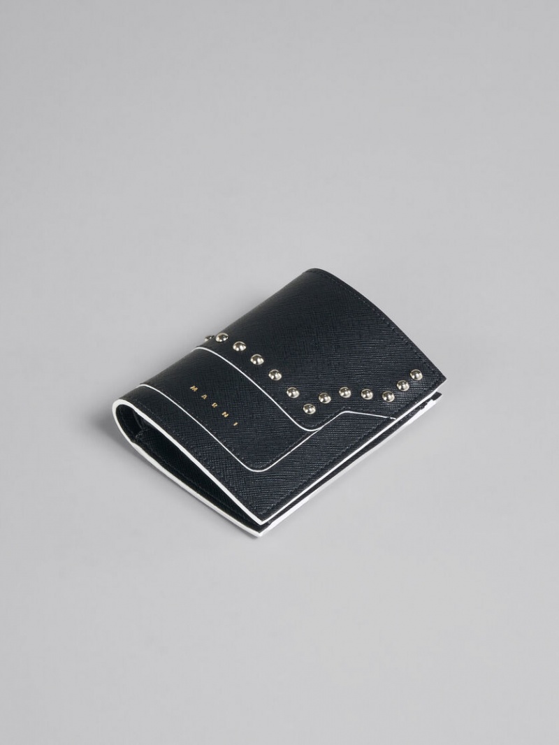 Marni Cuero Bi-fold Wallet Negros | MXJZR49611