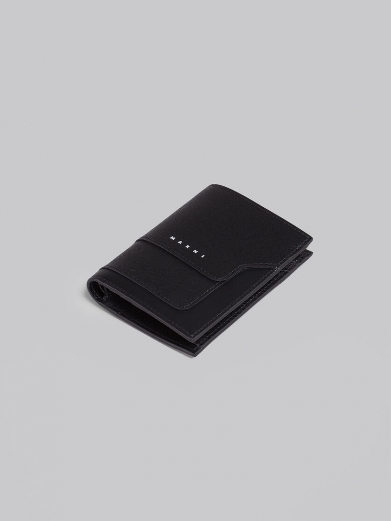 Marni Cuero Bi-fold Wallet Negros | UMXND58088