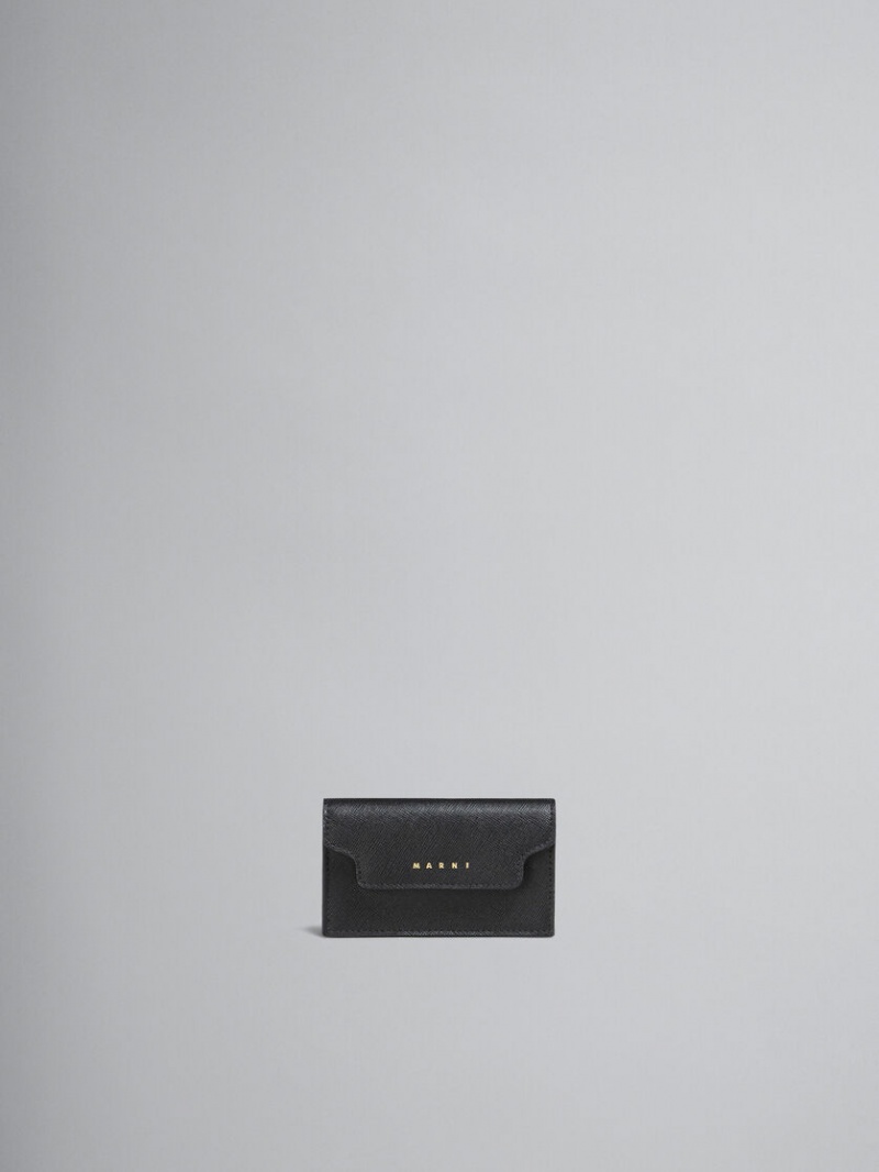 Marni Cuero Business Card Case Negros | MXJBT43275