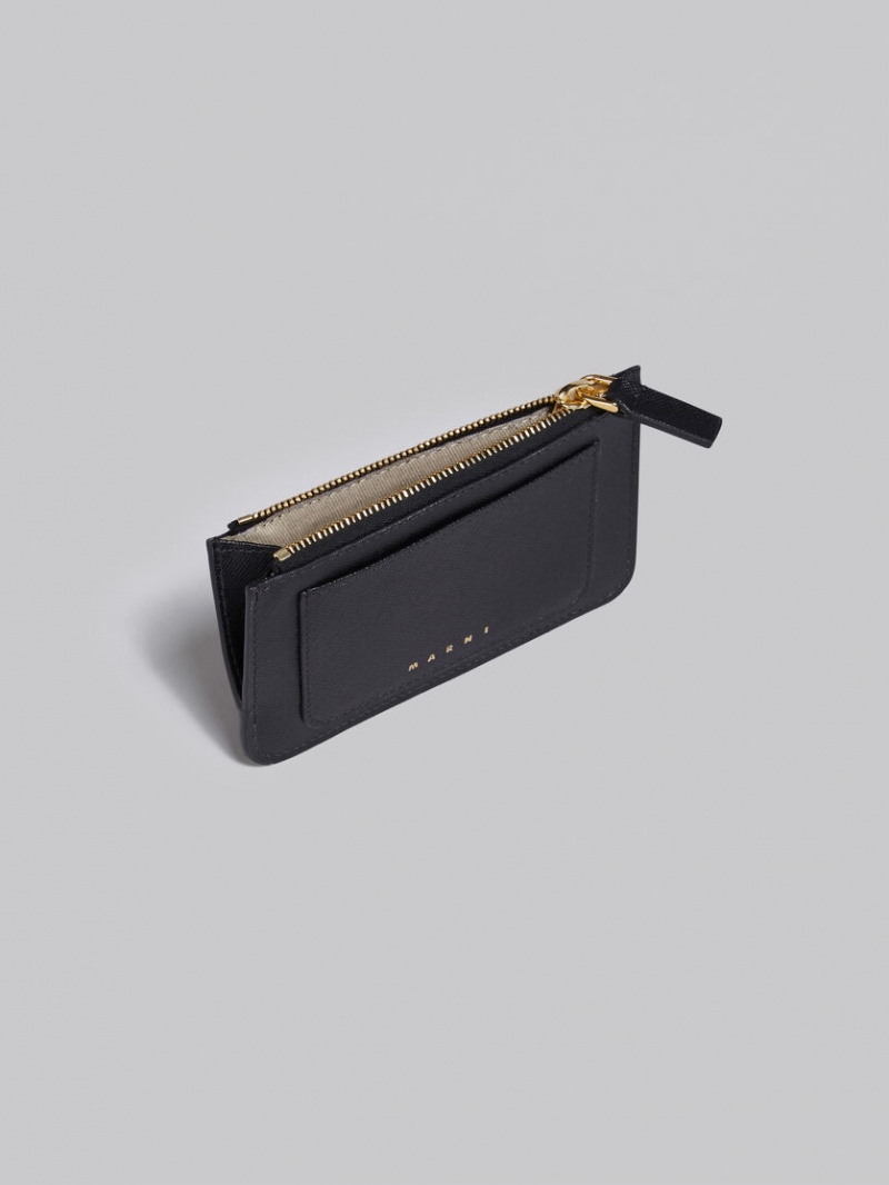 Marni Cuero Card Case Negros | GMXEC89339