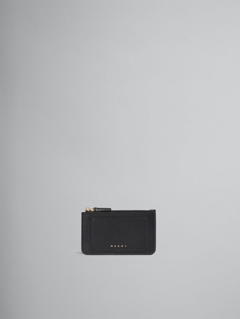 Marni Cuero Card Case Negros | GMXEC89339