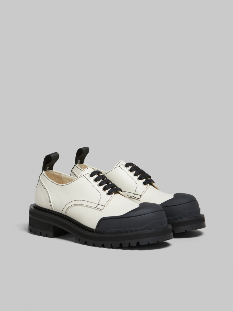 Marni Cuero Dada Army Derby Shoe Blancos | MXXBR39122