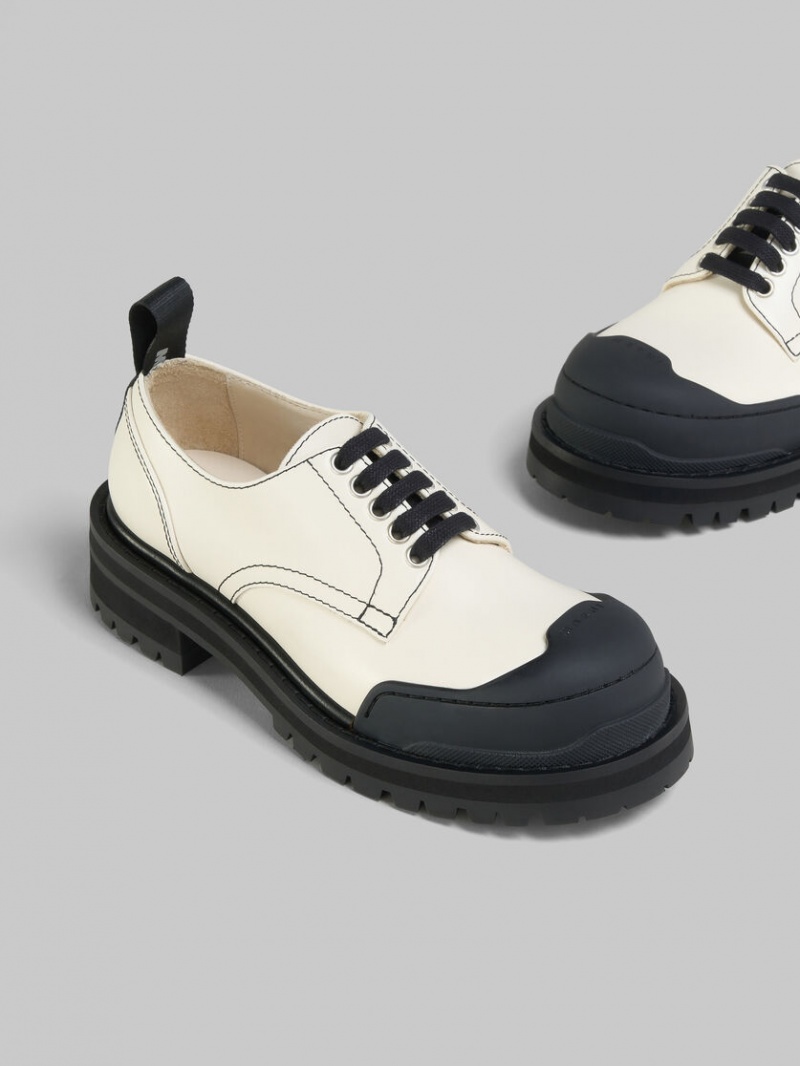 Marni Cuero Dada Army Derby Shoe Blancos | MXXBR39122