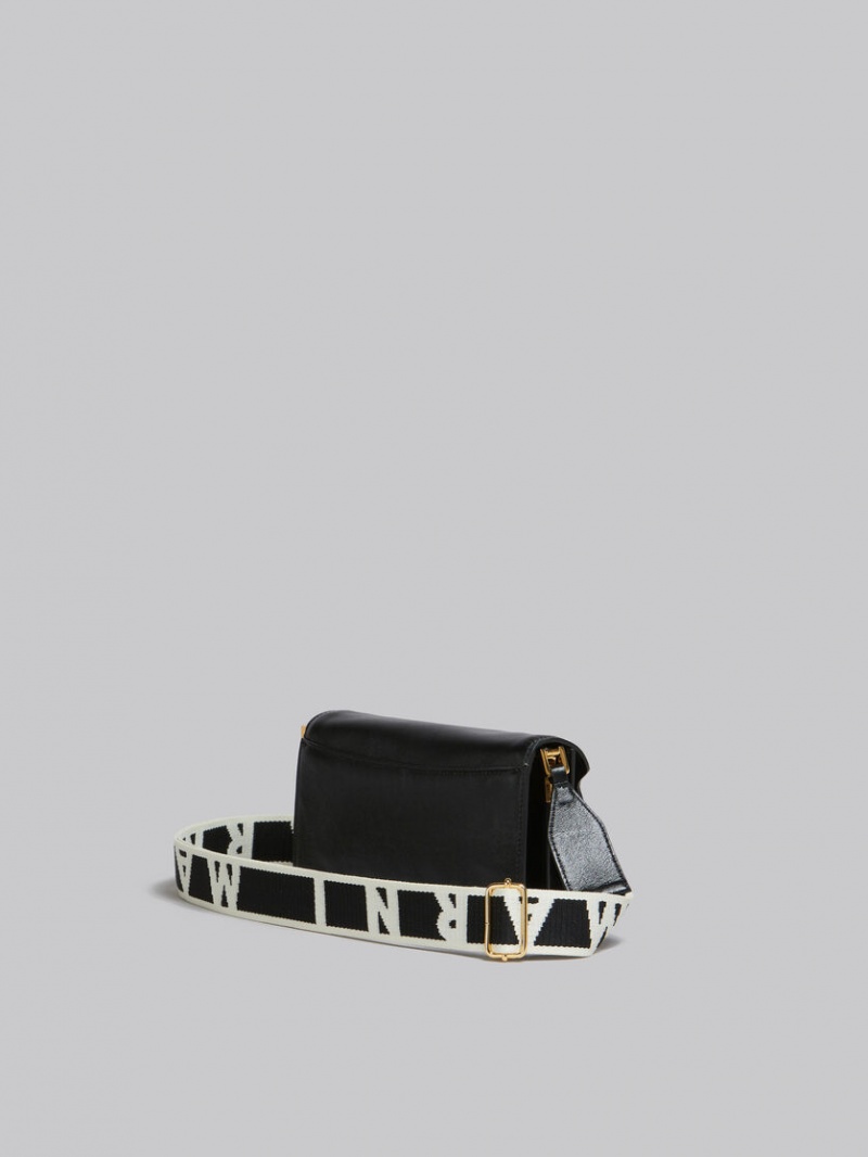 Marni Cuero E/W Soft Trunk Bag With Logo Correa Negros | MXXMI58997