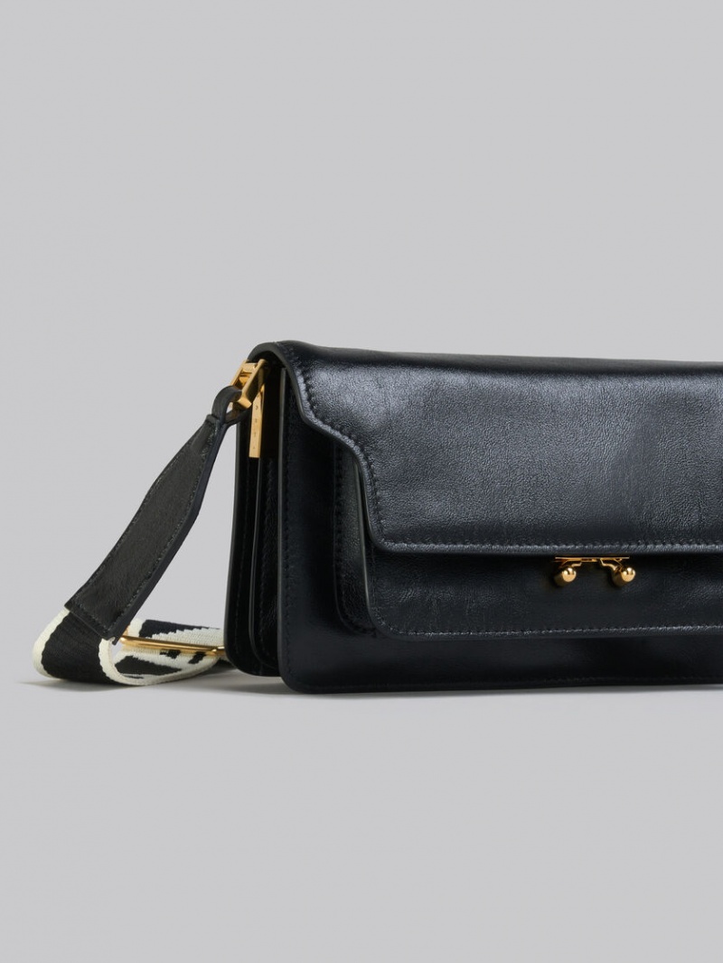 Marni Cuero E/W Soft Trunk Bag With Logo Correa Negros | GMXEC15210