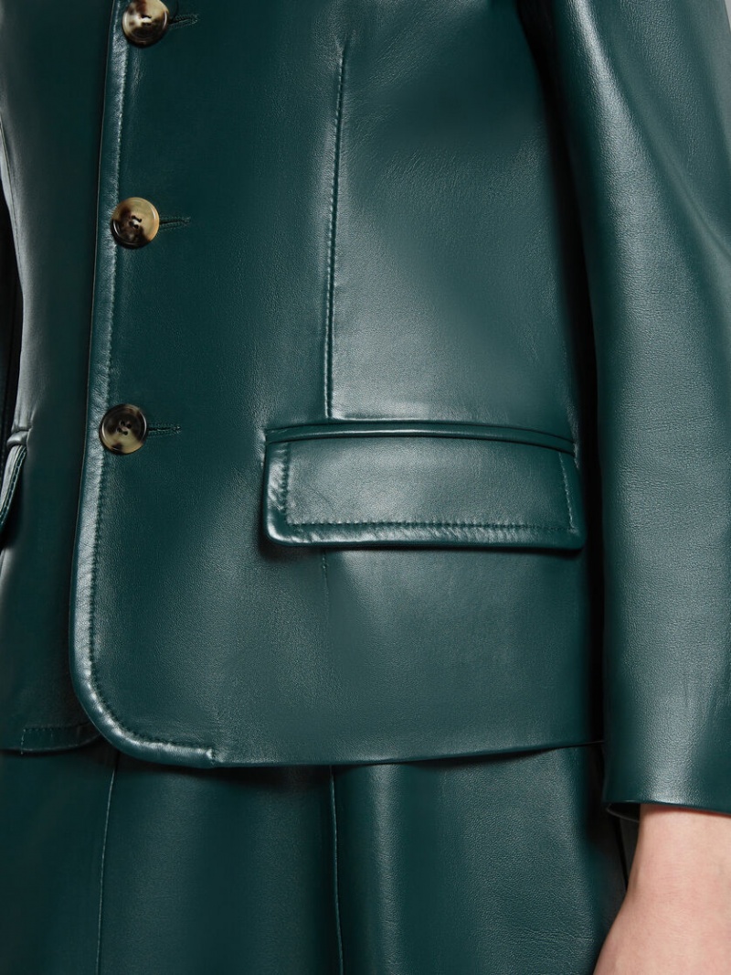 Marni Cuero Jacket Verdes | MXNEJ88991