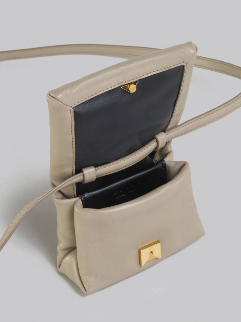 Marni Cuero Mini Pouch Beige | MXCIF46602