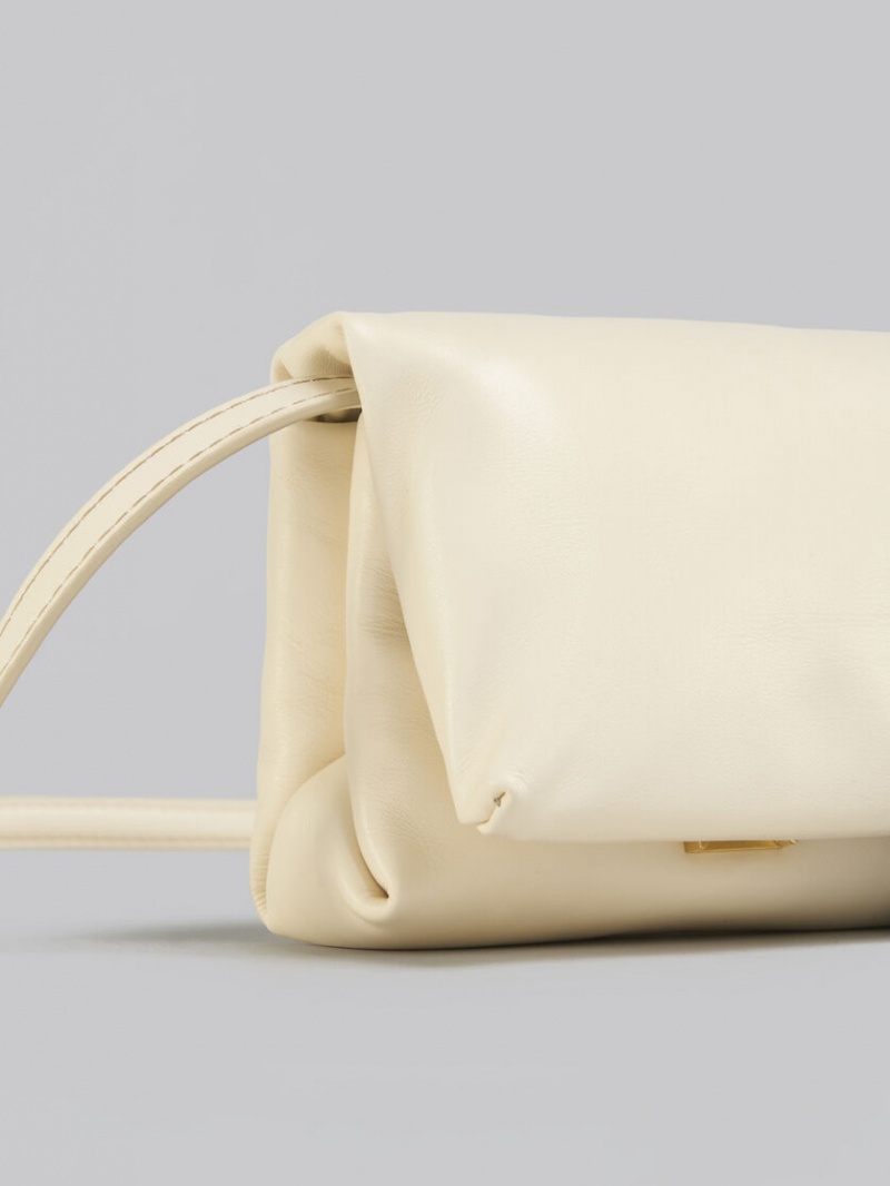 Marni Cuero Mini Pouch Blancos | YMXGT95843