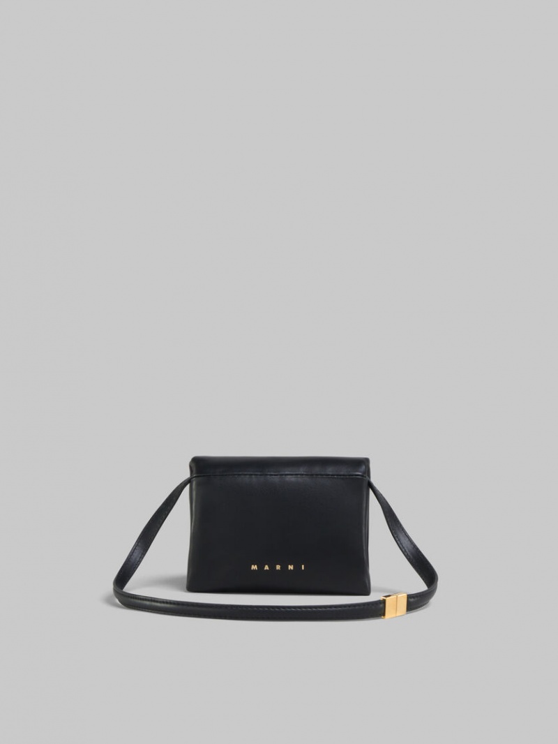 Marni Cuero Mini Pouch Negros | BMXSD38094