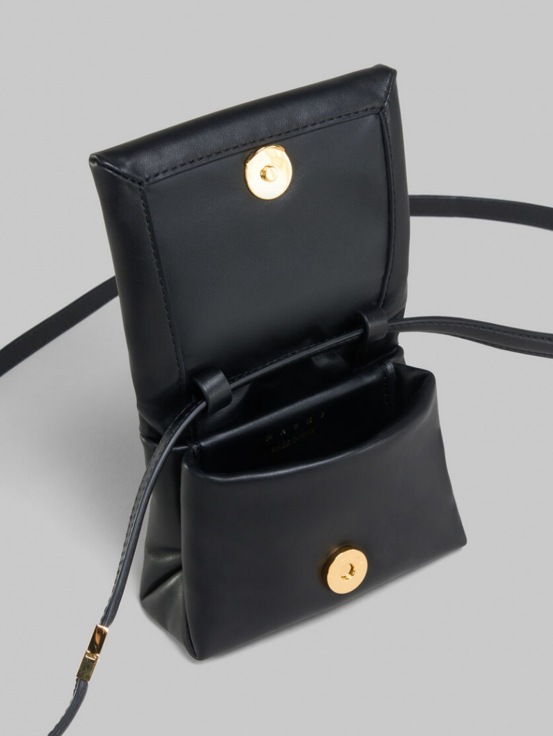 Marni Cuero Mini Pouch Negros | BMXSD38094