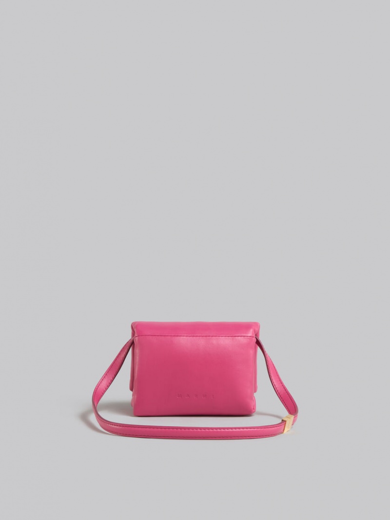 Marni Cuero Mini Pouch Rosas | XMXGW19078