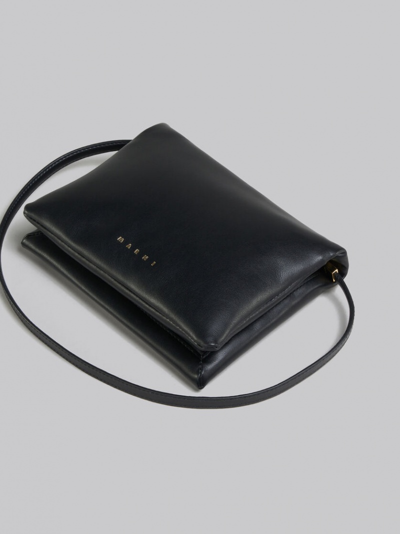 Marni Cuero Pouch Negros | PMXER39342