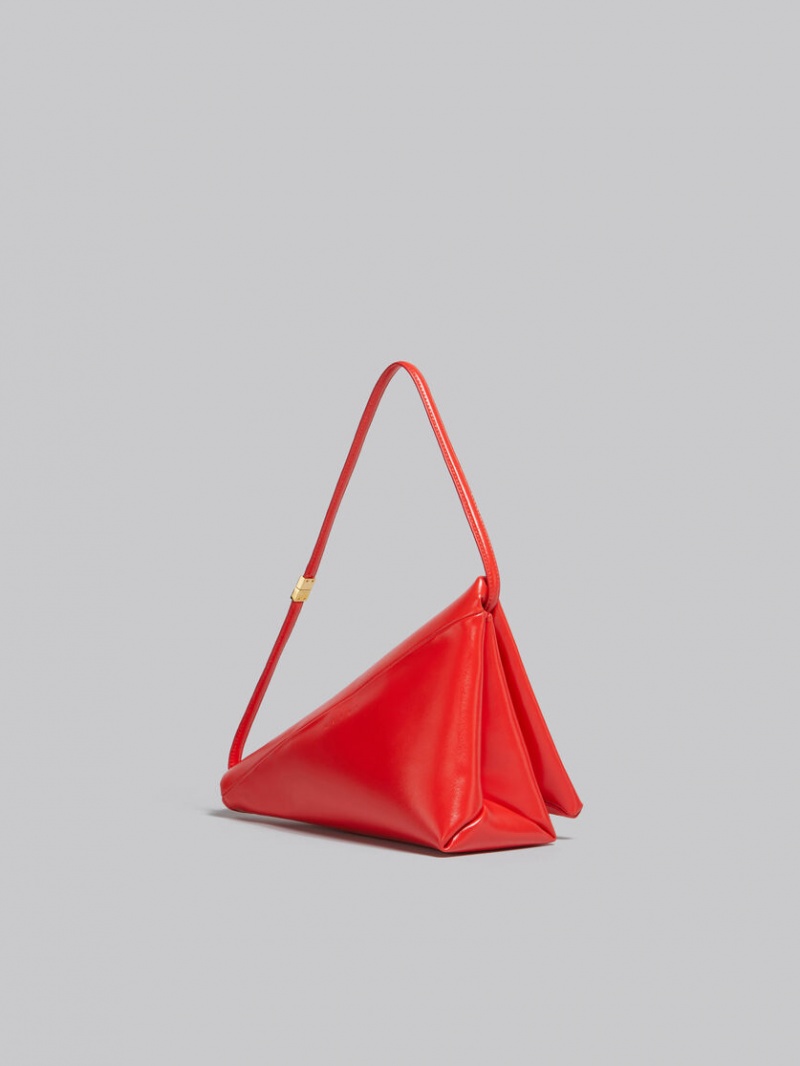 Marni Cuero Prisma Triangle Bag Rojos | SMXNY31641