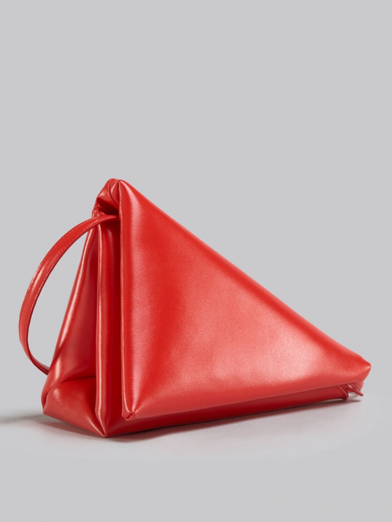 Marni Cuero Prisma Triangle Bag Rojos | SMXNY31641