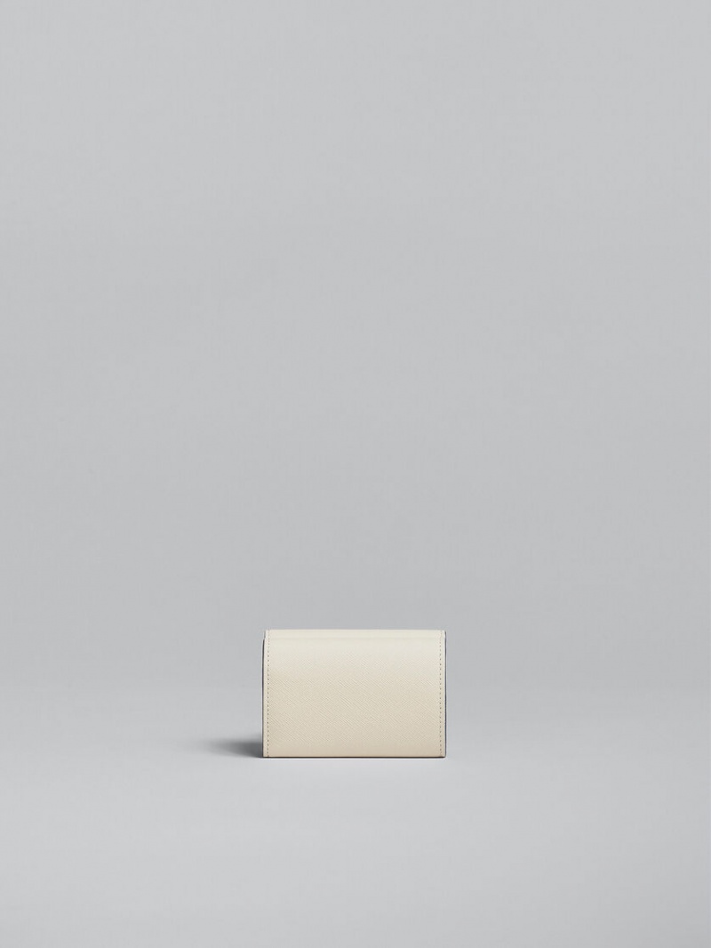 Marni Cuero Tri-fold Wallet Blancos | YMXGT77567