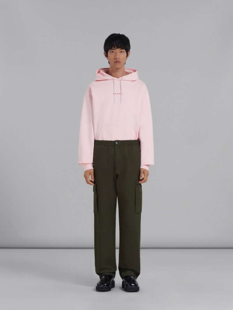 Marni Gabardine Cargo Pants With Drawstring Cintura Verdes | DMXKV88500