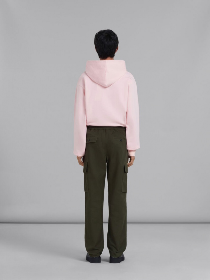 Marni Gabardine Cargo Pants With Drawstring Cintura Verdes | DMXKV88500