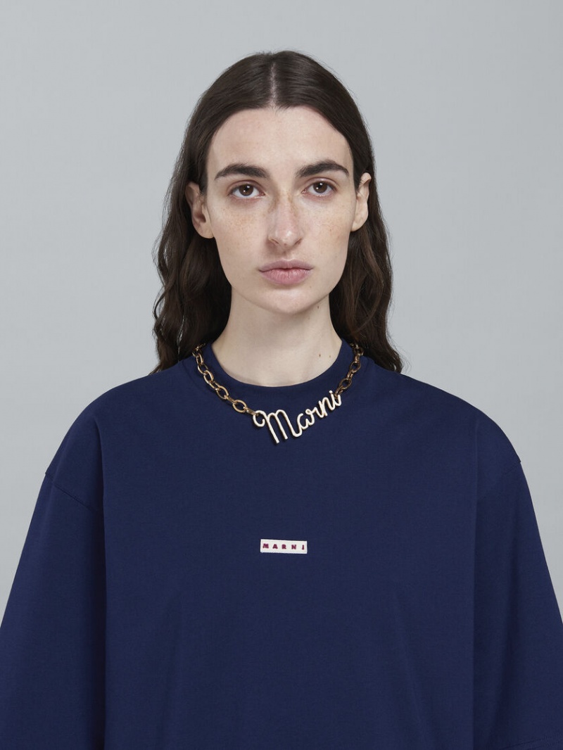 Marni Logo Necklace Dorados | XMXBH28974