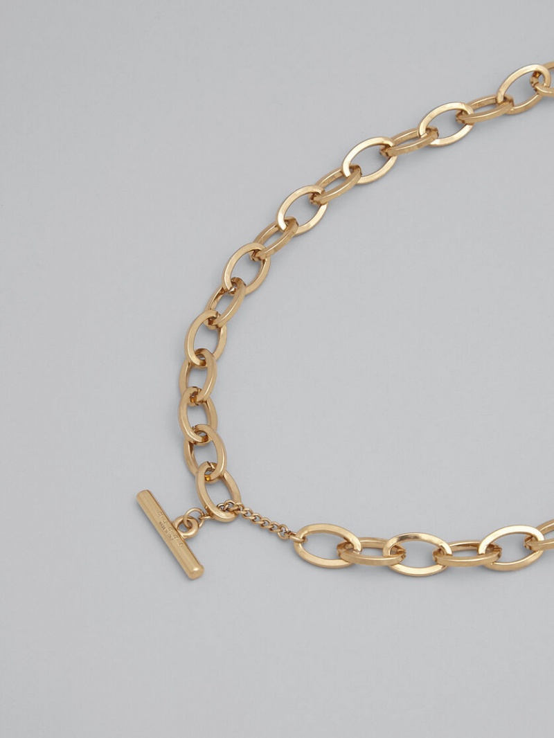 Marni Logo Necklace Dorados | XMXBH28974