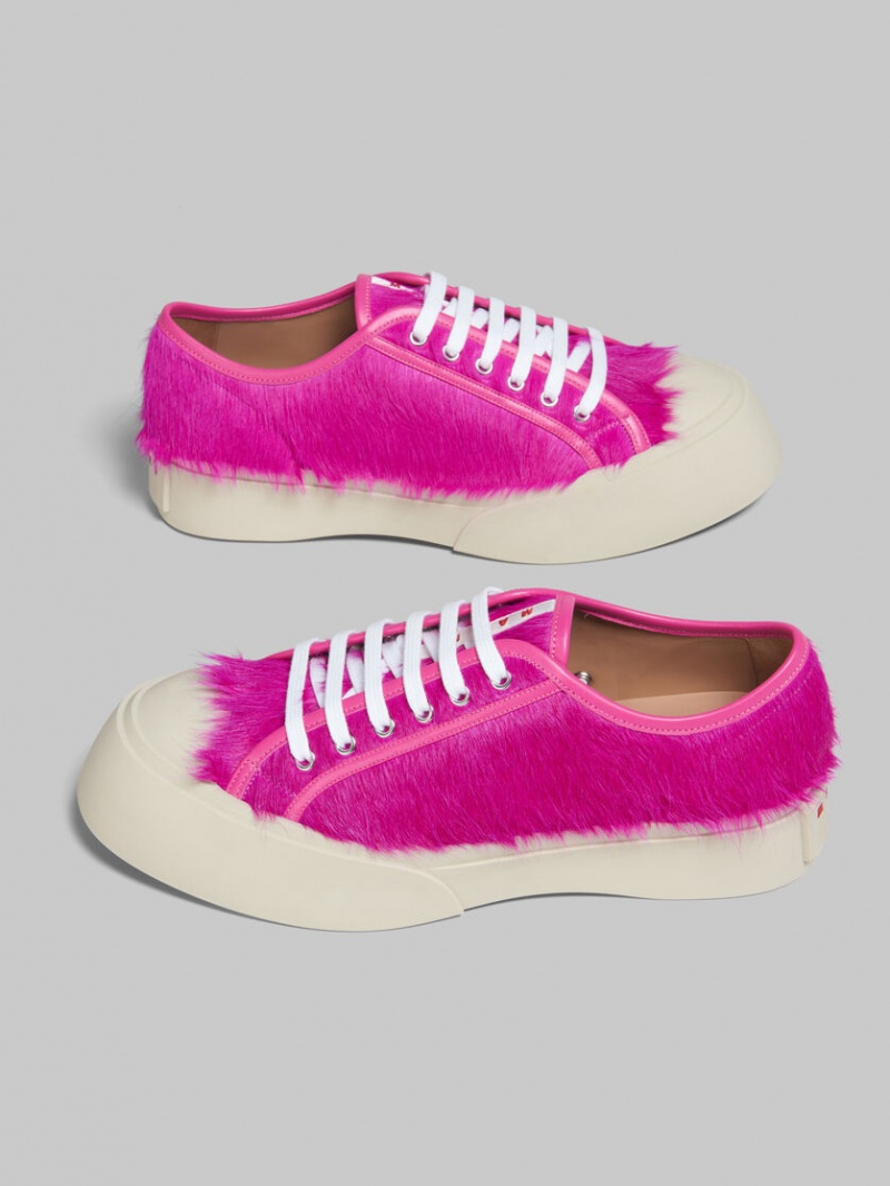 Marni Long-hair Calfskin Pablo Sneaker Fucsia | MXDYB74966