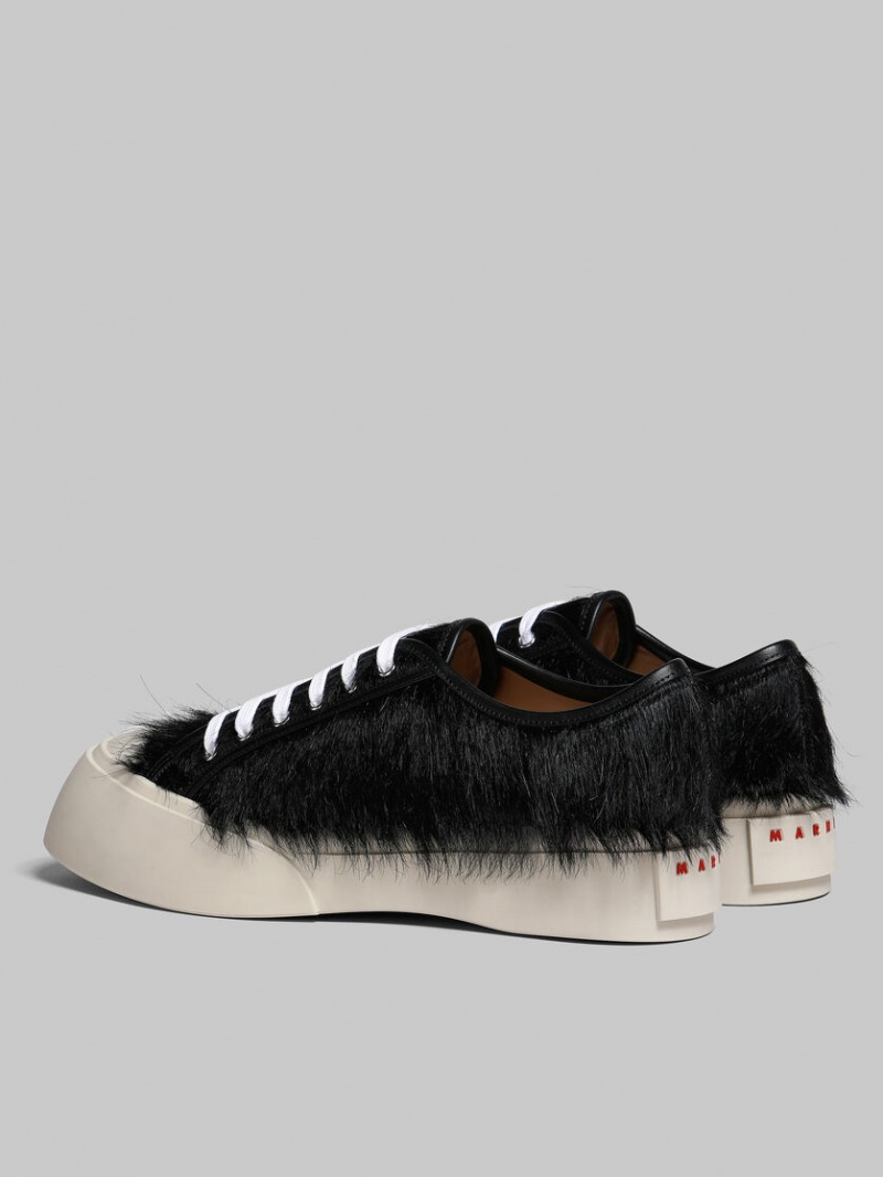 Marni Long-hair Calfskin Pablo Sneaker Negros | MXCVG44823