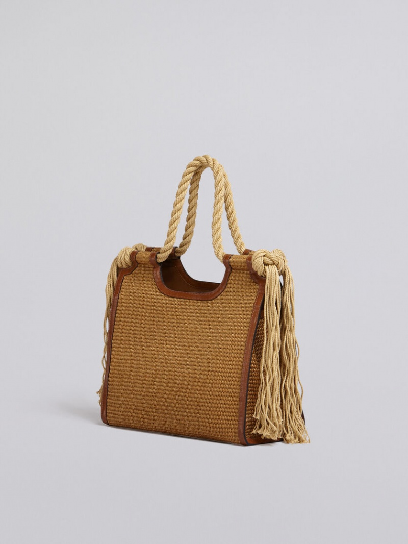 Marni Marcel Summer Bag With Rope Handles Marrom | BMXSO30093