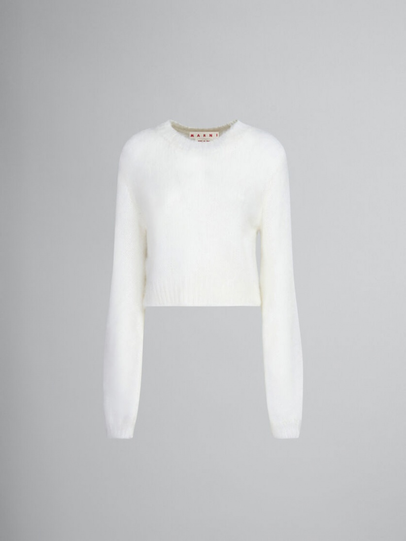 Marni Mohair Jumper Blancos | SMXVO89513