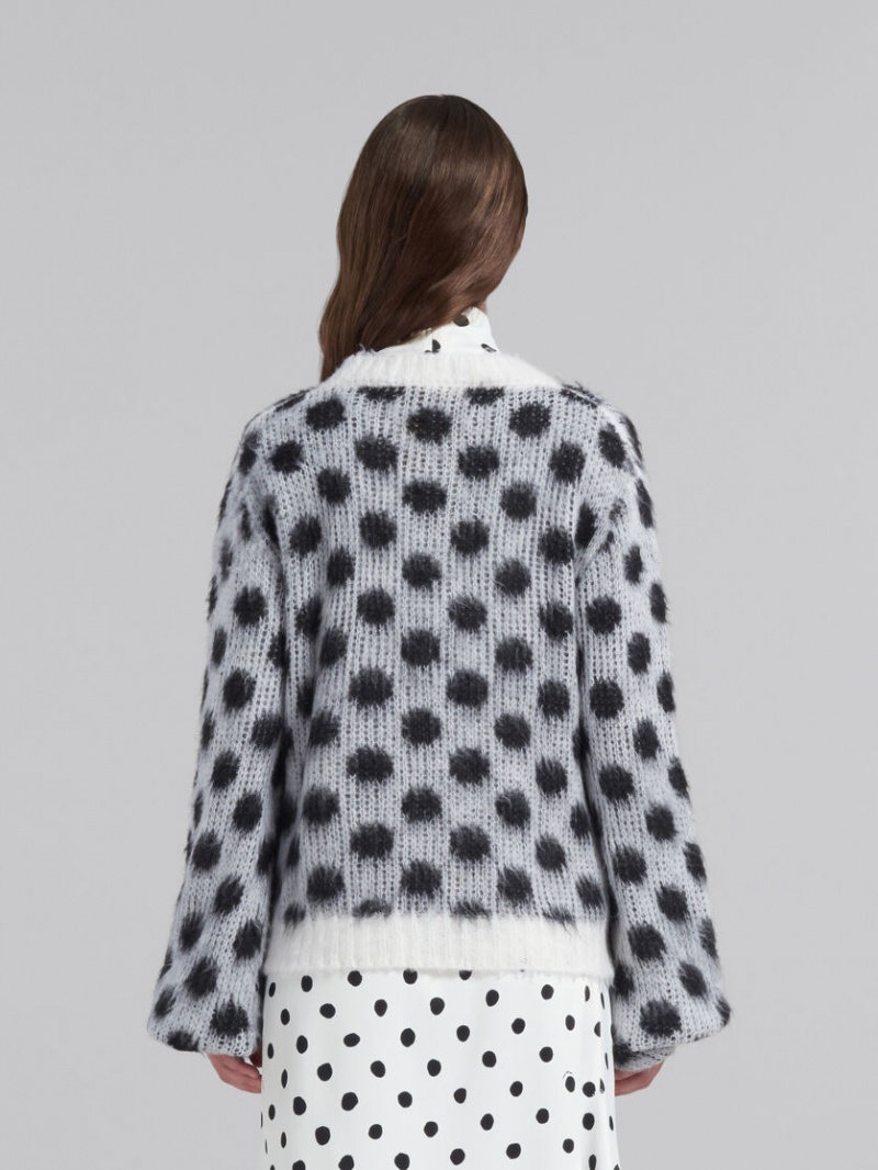 Marni Mohair Jumper With Polka Dots Blancos | YMXVQ76830