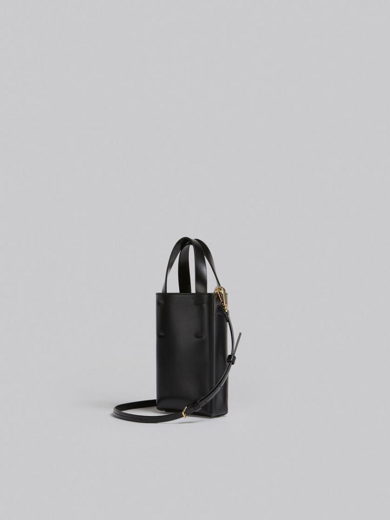 Marni Museo Nano Bag Cuero Negros | MXICD42752