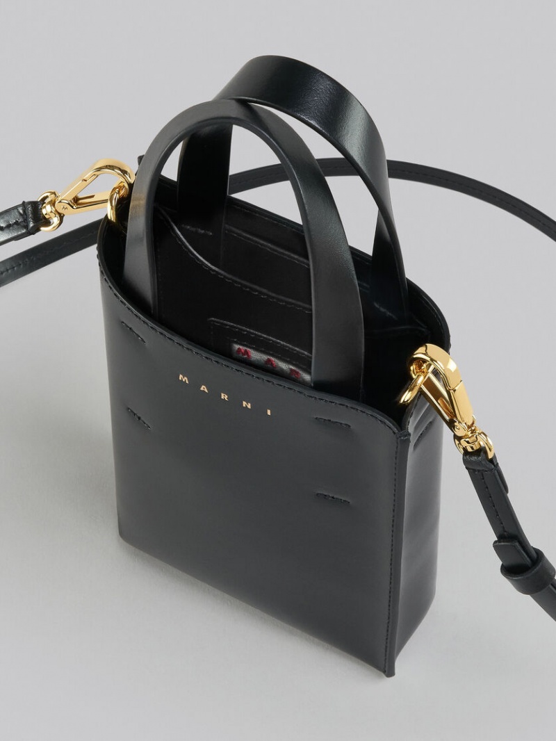 Marni Museo Nano Bag Cuero Negros | MXICD42752