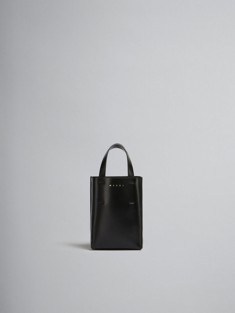 Marni Museo Nano Bag Cuero Negros | MXICD42752