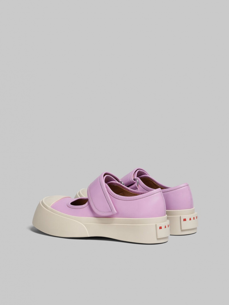 Marni Nappa Cuero Mary Jane Sneaker Morados | MXJBT14156