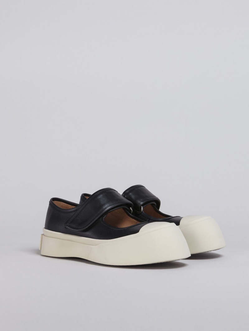 Marni Nappa Cuero Mary Jane Sneaker Negros | UMXND35173