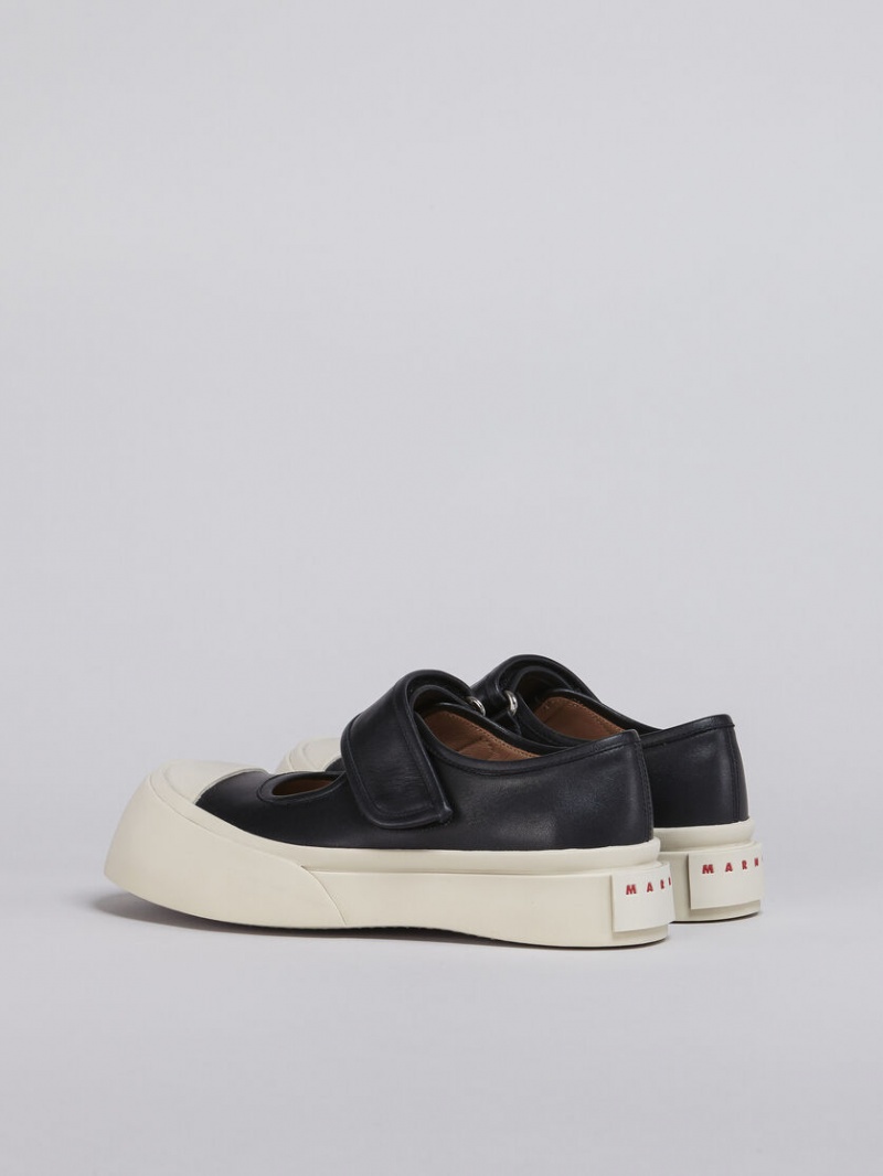 Marni Nappa Cuero Mary Jane Sneaker Negros | UMXND35173