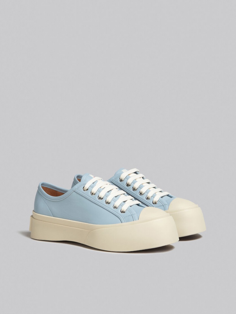 Marni Nappa Cuero Pablo Encaje-up Sneaker Azules Claro | YMXGT87460