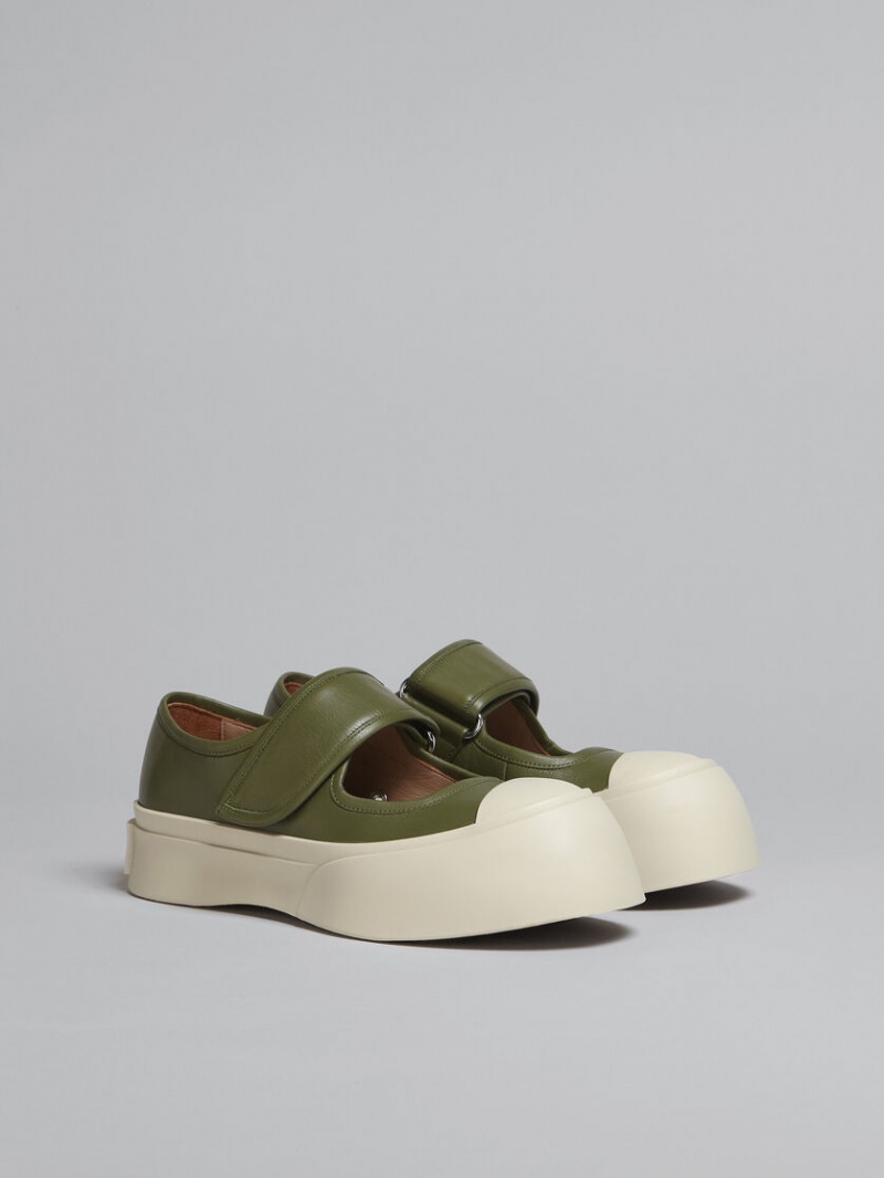 Marni Nappa Cuero Pablo Mary-jane Sneaker Verdes | MXCVG16609