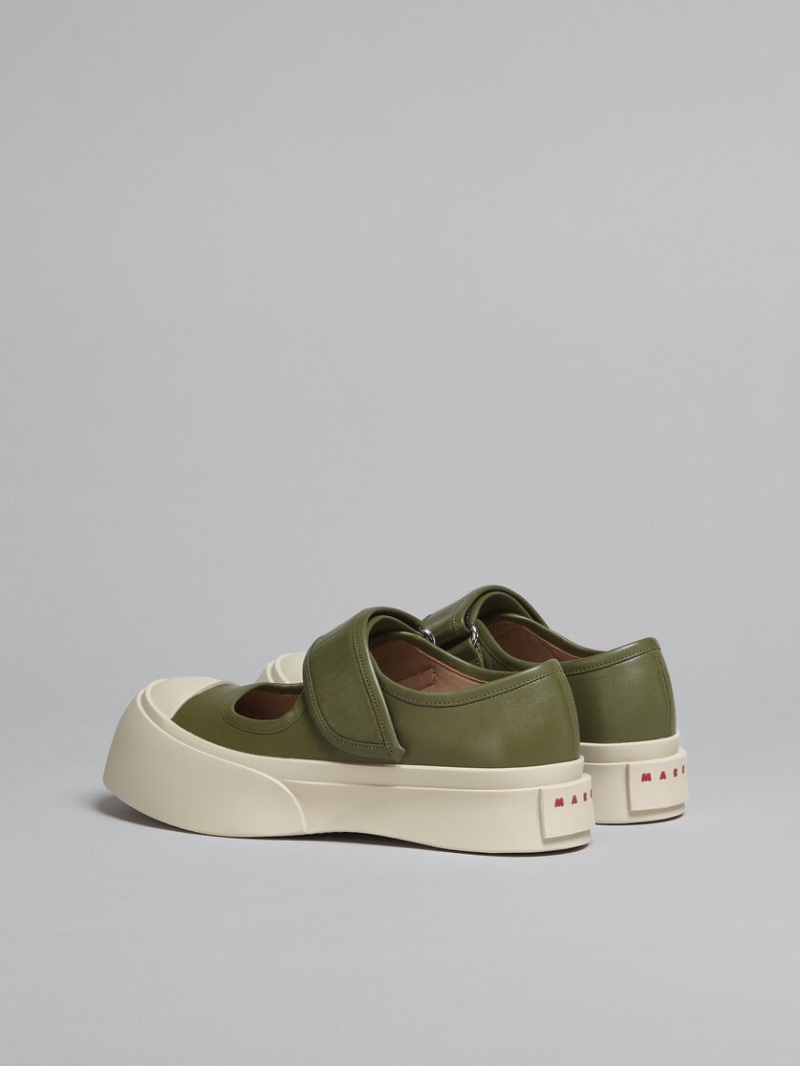 Marni Nappa Cuero Pablo Mary-jane Sneaker Verdes | MXCVG16609