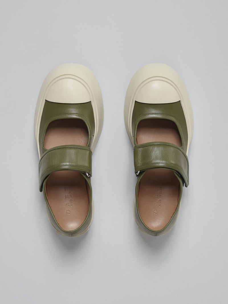 Marni Nappa Cuero Pablo Mary-jane Sneaker Verdes | MXCVG16609