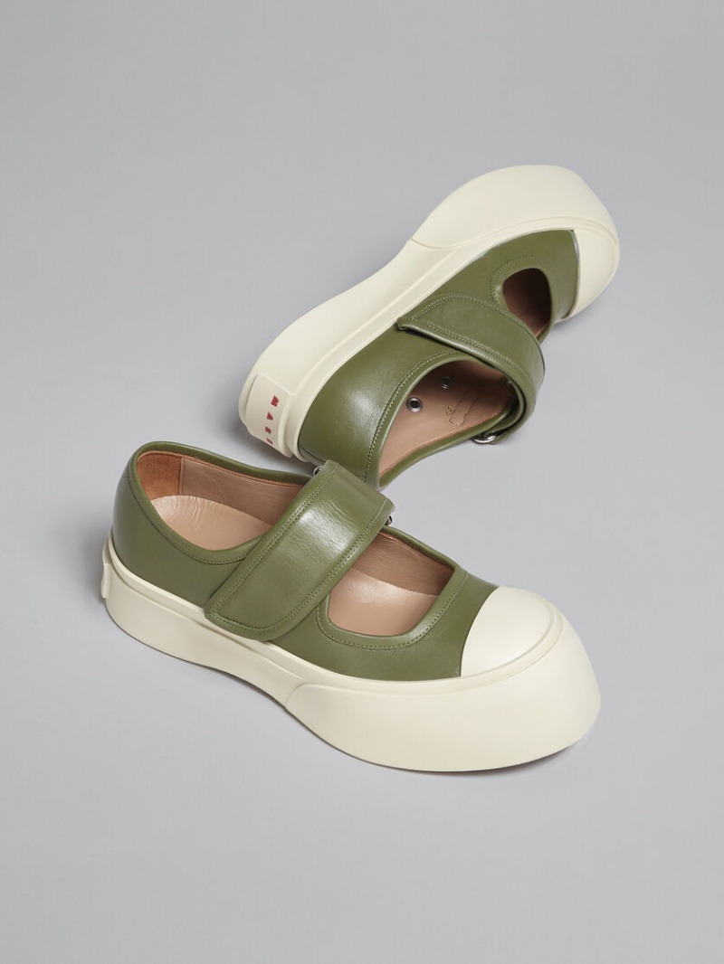 Marni Nappa Cuero Pablo Mary-jane Sneaker Verdes | MXCVG16609